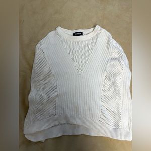 White sweater from express